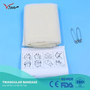 Good Service Cotton/ Non-Woven Fabric Disposable 90*90*127/96*96*136 Emergency Durable Versatile Triangular Bandage