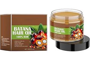 Batana Hair Oil, 100% Raw Natural Treatment for All Hair Types, Deep Nourishing Growth Formula with Antioxidant Protection, Repair Damaged Hair, Strengthen Roots, 4.23 oz