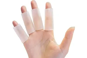 Finger Sleeves, 8PCS Gel Thumb Finger Tubes for Arthritis, Trigger Finger Pain, Silicone Fingers Protector for Golf, Basketball, Golf, Rugby, Cracked Finger
