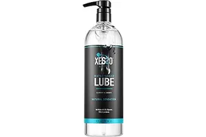 XESSO Water-Based Lube 32 fl oz, All Natural & Hypoallergenic Without Glycerin & Parabens, Slippery Massage Gel for Women, Men and Couples. Made in US & Discreet Package
