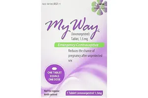 Gavis Pharmaceuticals My Way Emergency Contraceptive 1 Tablet, Female Contraceptive, Adult, Single Tablet
