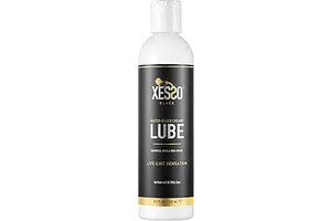 XESSO Water-Based Creamy Lube, Unscented 8.3 Fl Oz, Thick White Gel-Like Slippery Glide, Hypoallergenic for Women, Men & Couples. Made in US & Discreet Package. Package May Vary