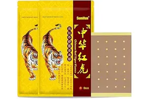 Maximum Strength Patches - 128 Counts Chinese Red Tiger Plaster Natural Herbal Patches for Muscle Joint Back Shoulder Knee Hot Patch