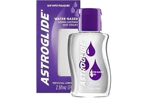 Astroglide Water Based Lube (2.5oz), Liquid Personal Lubricant for for Men, Women and Couples, Safe for Toys, Travel-Friendly Size