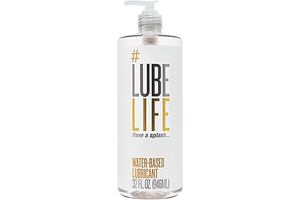 LubeLife Water-Based Lube – Personal Lubricant for Men, Women & Couples, Travel Size, Non-Staining, Easy Clean-Up, Toy-Safe, 32 Fl Oz