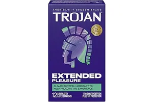 TROJAN Extended Pleasure Condoms, TROJAN Condoms, 12 Count