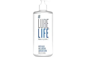 LubeLife Water-Based Anal Lube for Men, Women & Couples – Personal Lubricant Safe for Ingestion, Toy & Condom Compatible, Water Based Lubricant Gel for Privacy & Intimacy (32 Fl Oz)