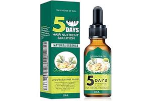 The Essence of DiDi 5 Days Hair Nutrient Solution, Natural Ginger Extract Serum, Hair Growth Treatment for Thinning Hair, Anti Hair Loss Formula, 30ML