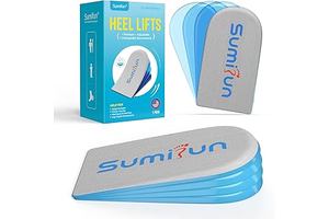 Heel Lift Inserts for Women Shoes - Sumifun Adjustable Orthopedic Shoe Lifts for Uneven Legs - Gel Heel Inserts for Leg Length Discrepancy