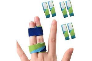 Finger Buddy Wraps, 6 PCS Finger Loops Tapes for Broken, Jammed, Swollen Fingers or Dislocated Joint, Splints Brace for Pinky Ring Middle Index Trigger Fingers, Toe Strap Bandage (Green)