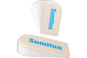 Heel Lift, 4-Layer 1 Inch Gel Shoe Lifts for Women Uneven Legs, Adjustable Orthopedic Heel Lifts for Heel Pain and Leg Length Discrepancy, Heel Wedge Inserts 1/4" 1/2" 3/4" (Size S, Beige)