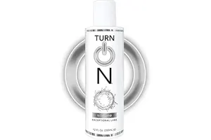Turn On Silicone-Based Premium Personal Lubricant | Long Lasting Performance, Ultra Slick & Silky Smooth, Condom Safe Lube for Men, Women, and Couples, 12 fl oz