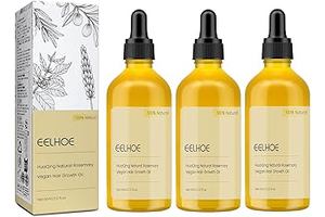 180 ML Eelhoe Hair Growth Oil, Carvenchi Natural Hair Growth Organic Rosemary Oil for Dry Damaged Hair and Growth Thin Hair.