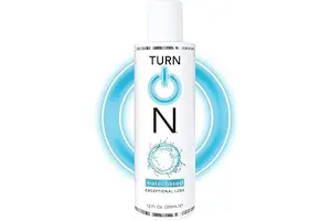 Turn On Water-Based Premium Personal Lubricant | Long Lasting, Ph Balanced, Hypoallergenic, Condom Safe Lube for Men, Women, and Couples, 12 fl oz