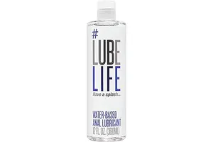 LubeLife Water-Based Anal Lube for Men, Women & Couples – Personal Lubricant Safe for Ingestion, Toy & Condom Compatible, Water Based Lubricant Gel for Privacy & Intimacy (12 Fl Oz)