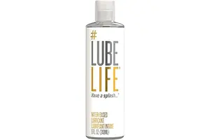 LubeLife Water-Based Lube – Personal Lubricant for Men, Women & Couples, Travel Size, Non-Staining, Easy Clean-Up, Toy-Safe, 8 Fl Oz