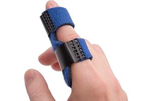 Trigger Finger Splints, Finger Brace for Pain Relief Sport Injuries, Basketball, Senior Tendon Release Blue