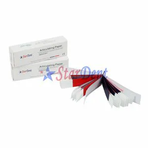 Dental Straight Shape Disposable Articulating Paper Thick Red or Blue Color 15 Sheets/Books