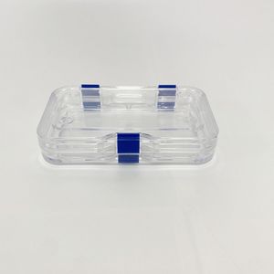 10*6*2.2cm Crown Braces Diamond Burs Dental Consumables Pillow Case Transparent Clear Denture Plastic Membrane Box OEM Wholesale (YQD8-6)
