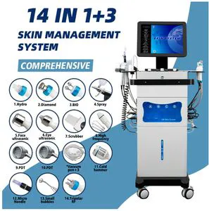 14 in 1 Water Dermabrasion Ultrasonic Skin Lifting RF Vacuum Cavitation Facial Lifting Microdermabrasion Aqua Skin Peeling Skin Peeling