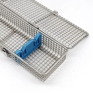 Stainless Steel Mesh Sterilization Baskets for Medical Equipment Container Dental Tray Endoscope Box
