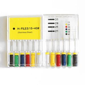 Dental Stainless Steel H Files Hand Use Endodontic Root Canal Files 21mm 25mm 31mm Endo File Dental Root Canal Files (YQD3-1B)