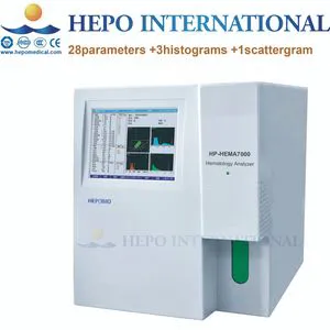 28parameters 5 Part Diff Auto Blood Hematology Cell Count Analyzer