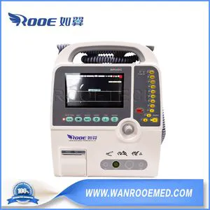 Portable Manual External Biphasic Defibrillator with ECG and Printer