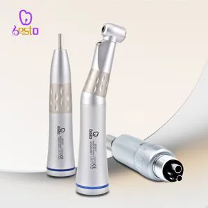 Inner Water Spray 4holes Turbine LED Handpiece Kit Air Turbine Straight Contra Angle Set Low Speed Handpiece