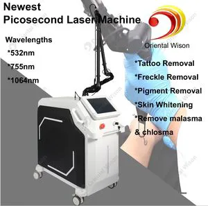 1064+755+532nm Triple Wavelengths Picosecond Laser Tattoo Removal Pigment Spot Removal ND YAG Laser Machine