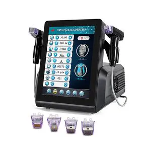 Professionnel Dual-Handle Needles Cartridges Portable Gold Fractional RF 8mm Microneedling Skin Beauty Machine