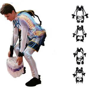 Waist Back Assisted Robotic Skeletons Device Work Exoskeleton for Heavy Lifting