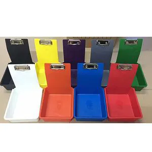 Dental Work Tray Neaten Case Dental Lab Delivery Box Dental Lab Pan Turnover Box with Clip Holder