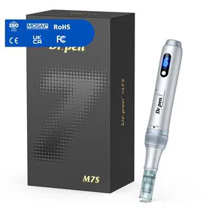 Byall Dr Pen M7s Silver Microneedling Pen with Low Battery Warning Portable Derma Pen for Improve Stretch Marks Skin Treatment