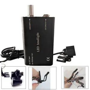 Casette LED Light Source 1W Dental Headlight Surgical Light Headlamp Match in Dental Loupes