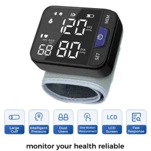 Fashion Bluetooth Connected Wrist Digital Blood Pressure Monitor
