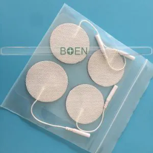 CE Approved Non-Woven Reusable Self-Adhesive Round Shape Electrode Pad with Pigtail for Tens Unit (Diameter 50mm)