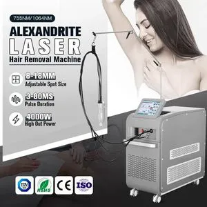 OEM ODM Professional Epilation Definitive Permanent Hair Removal Alexandrite Laser Diffuse Reedness Treament Laser Vascular Lesions Facial Treatment Alexandrite