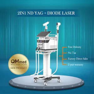 2in1 Multi-Functional Diode Laser Hair Removal 755 808 1064nm Tattoo Removal Machine for Beauty Salon Diode Laser ND YAG