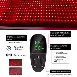 Red Light Therapy Mat Pain Relief Near Infrared LED Light Therapy Skincare Blanket for Reduce Inflammation