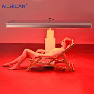 Merican Red Light Therapy 660nm/850nm Whole Body Panel Stand Multi-Wavelength Infrared for Face Hands Skin Care 5-Year Warranty