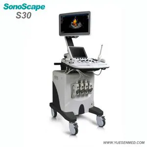 Hospital Medical Sosonoscape S30 3/4D Color Doppler Trolley Mobile Ultrasound Machine