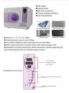 Used Dental Lab Equipment Vertical Pressure Steam Sterilizer Autoclave Class B Dental Clinic
