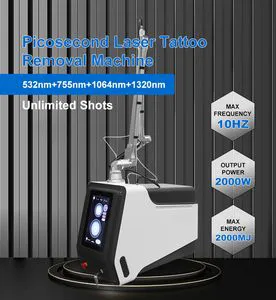 Medical Active Q Switch 755nm 1064 ND YAG Picolaser Tattoo Removal Device