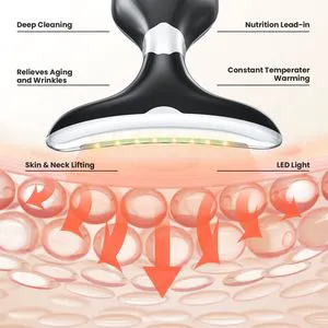 Portable EMS Neck and Jawline Massager – China-Made V-Shape Heating Tool for Tension Relief & Slimming Effect