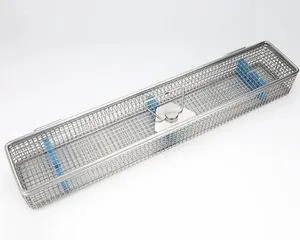 Stainless Steel Net 300X85X55mm Medical Equipment Autoclave Sinuscope Sterilization Case