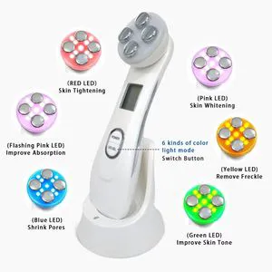 5 in 1 RF EMS EL Tightening LED Photon Facial Beauty Machine Facial Massager Microcurrent Electroporation Rechargeable EMS Skin Tightening Facial Device