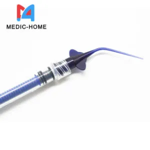 PP Material Dental Root Canal Irrigation Syringe Blue White Color with/Without Plastic Pre-Bent Needle
