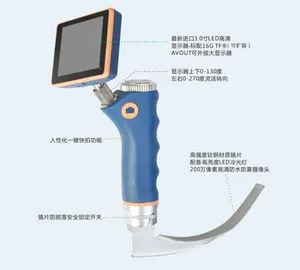 Customized OEM ODM Emergency Laryngoscope Hospital Medical Clinic Fiber Video Anesthesia Laryngoscope Detachable Optic Visual Fiber Video Laryngoscope Price