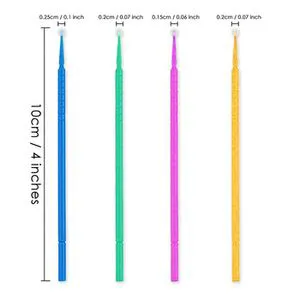 Bendable PP Micro Brush Disposable Applicator Nylon Micro Applicator for Makeup